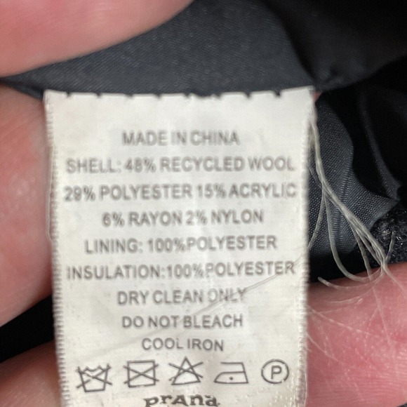 prAna Women's Size Medium Lily Jacket Wool Blend Striped Gray - Picture 9 of 16